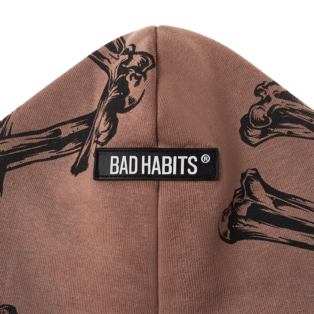 Áo Khoác Nam Nữ Bad Habits BONE ALPHABET HOODIE  - Local Brand Chính Hãng