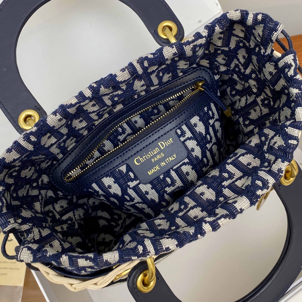 Túi xách nữ da thật thời trang cao cấp Christian Dior CD thiết kế đan tinh xảo, phong cách vintage