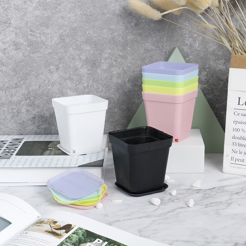 Set 5 Chậu Hoa Mini Bằng Nhựa Dùng Để Trang Trí