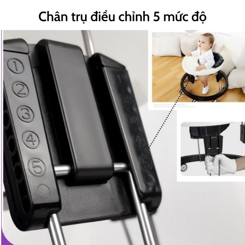 Xe tròn tập đi, xe tập đi cho bé điều chỉnh độ cao - HÀNG CAO CẤP