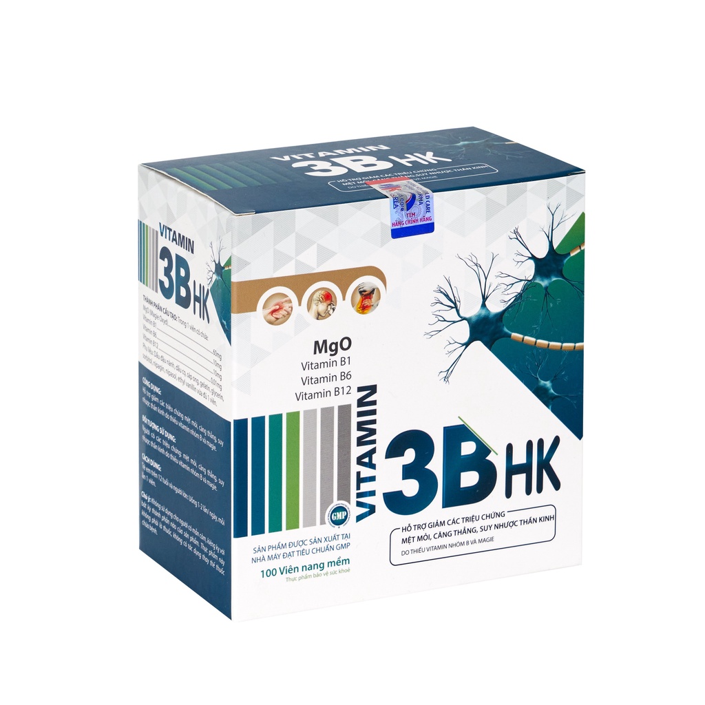 - THỰC PHẨM BẢO VỆ SỨC KHỎE VITAMIN 3B HK 100 VIÊN