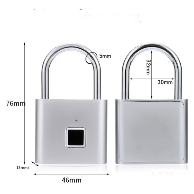 Ổ khóa vân tay cảm ứng thông minh hiện đại PADLOCK