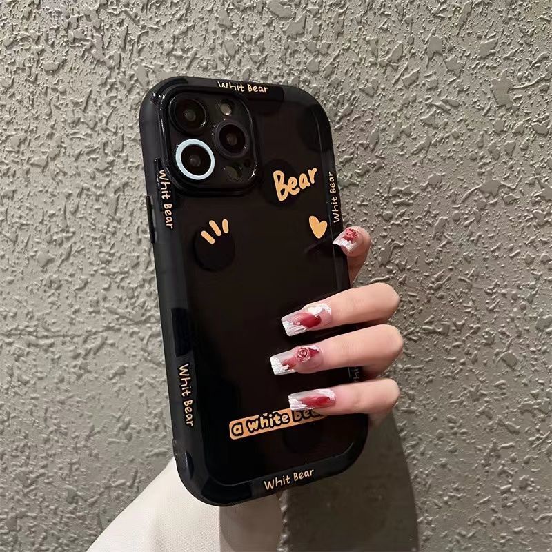 Ốp Điện Thoại Trong Suốt Chống Sốc Chống Sốc Họa Tiết Chấm Bi Và Chữ Tiếng Anh Cho iphone 12 13 11 Pro Max X Xs Max Xr