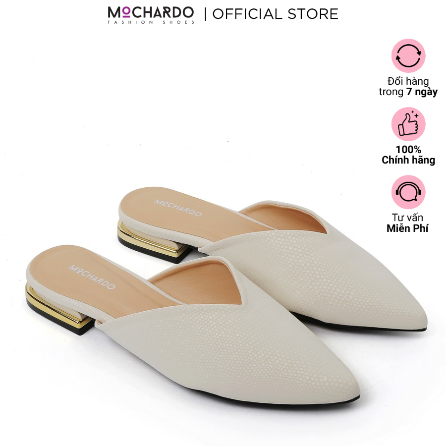 Sapo đế thấp mũi vát nhọn da vân nhí cao 2cm MOCHARDO NP-1