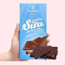 Socola sữa hạnh nhân thanh 100g vị ngọt nhẹ hòa quyện vị béo của socola có mùi thơm thanh ngọt