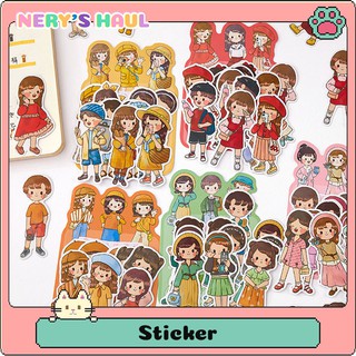 Bộ 20 hình sticker Girl & Boy dễ thương trang trí sổ tay