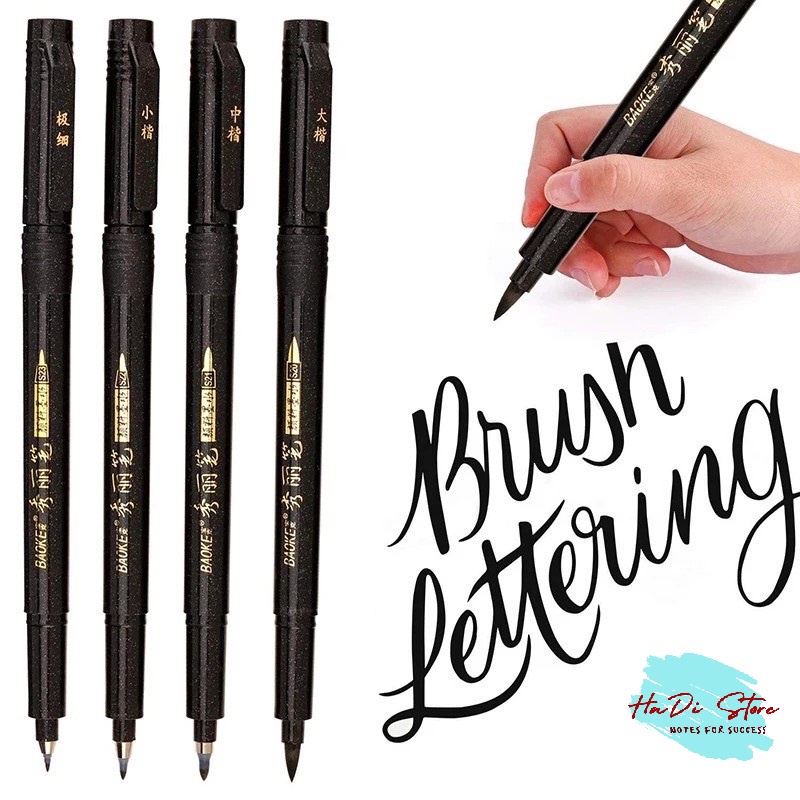Bút BAOKE chuyên viết hán tự, calligraphy nhiều cỡ ngòi có bán ống mực refill