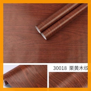10m giáy dán tường săn keo vân gỗ sẫm (10m x 45cm / cuộn)