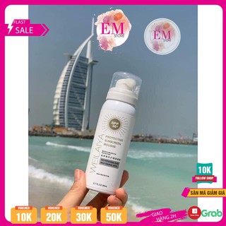 Bọt chống nắng trắng da Weilaiya Protective Sunscreen Mousse Spf 30+ 80ml ,bảo vệ da khỏi tia UV