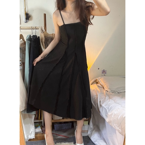 Đầm Hai Dây Dáng Xoè Dài taobao order