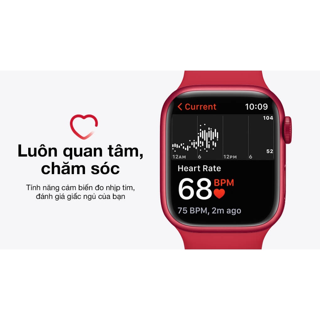 Đồng Hồ Thông Minh Apple Watch Series 7 GPS + Cellular (4G) Aluminum Case With Sport Band (Viền Nhôm &amp; Dây Cao Su) 41mm