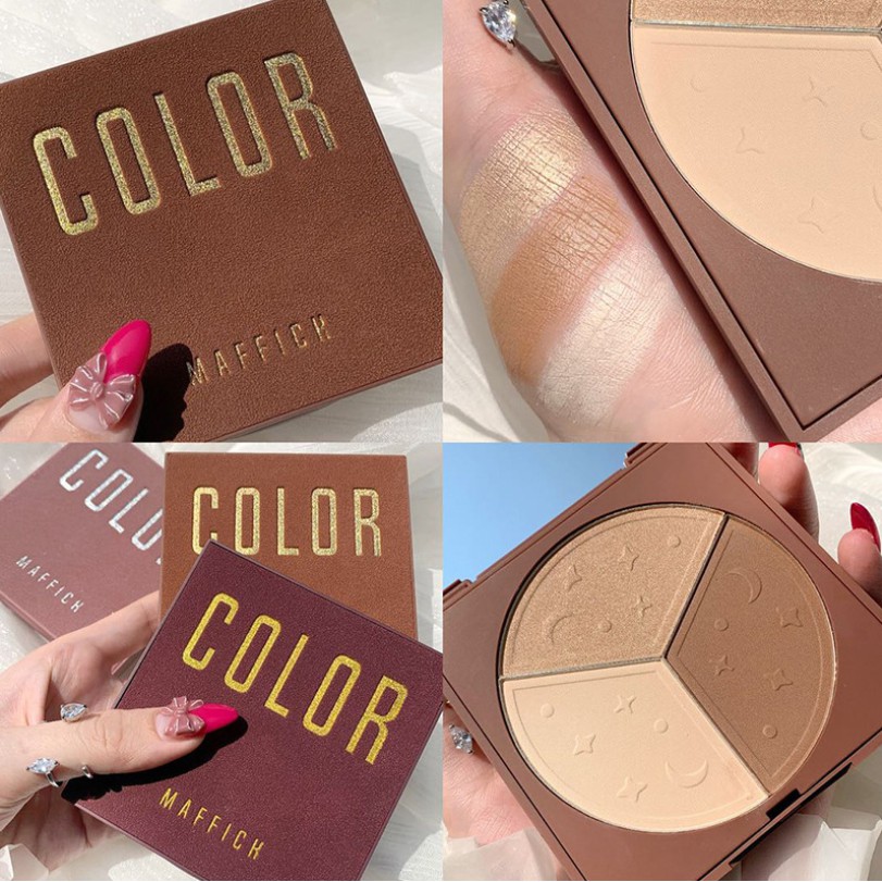 Phấn tạo khối 3 màu Maffick Color V-line Face Shading Powder 20g