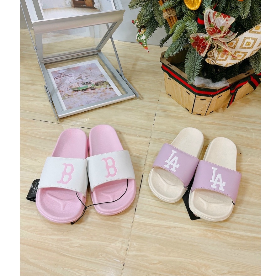 Dép MLB Chính hãng - MLB Pink B Slide