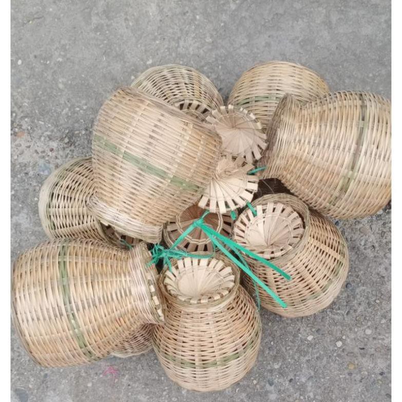Giỏ cua giỏ cá giỏ tre size to 16*16cm