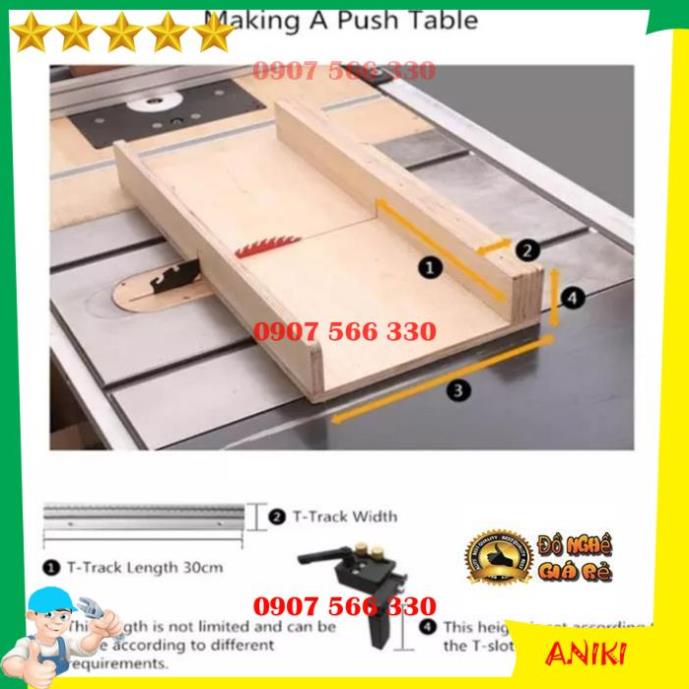 Cữ Chặn Gỗ Chỉ Vạch Cho Máy Phay Máy Cưa Bàn DIY Làm Mộc QE033