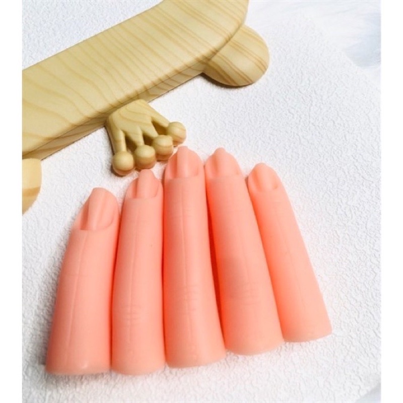 Bộ 5 NGÓN TAY GIẢ HỌC NAIL ( SILICON ) - Ngón tay giả học nail như tay thật silicon mềm