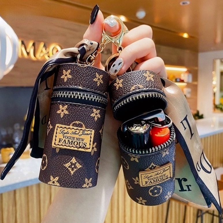 Tiktok mini xinh xắn phối retro Móc khóa hình túi đựng son môi