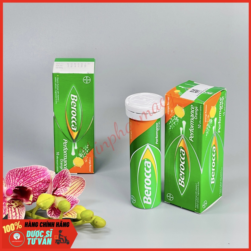 Viên sủi BEROCCA PERFORMANCE  Bayer Tăng cường chuyển hoá và Sức đề kháng tuýp 10viên- Minpharmacy