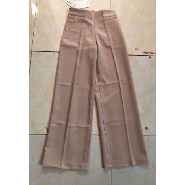 Quần culottes lưng cao vải tuyết mưa