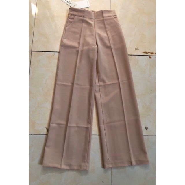 Quần culottes lưng cao vải tuyết mưa | BigBuy360 - bigbuy360.vn