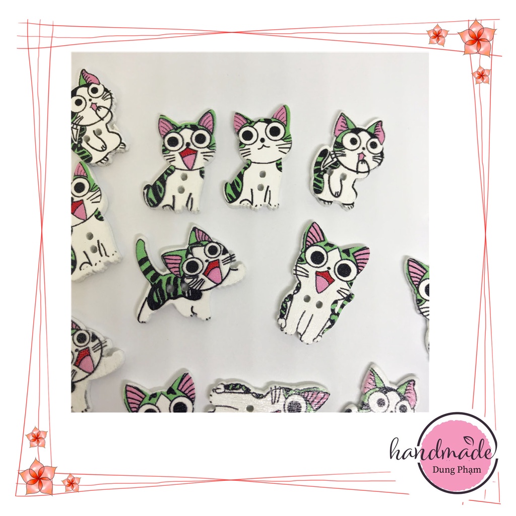 Cúc áo - Cúc nhựa trang trí Handmade - Set 4 chiếc [ 2.5cm ]