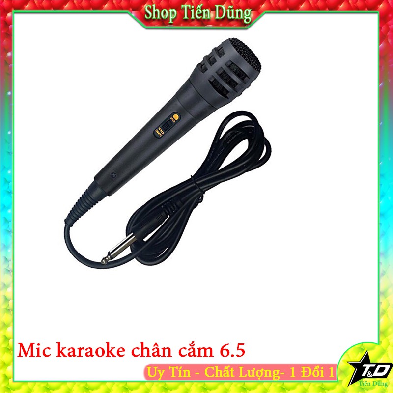 Mic hát karaoke đa năng có chân 6.5- Mic có dây phù hợp cho tất cả các loại loa hỗ trợ mic chân 6.5