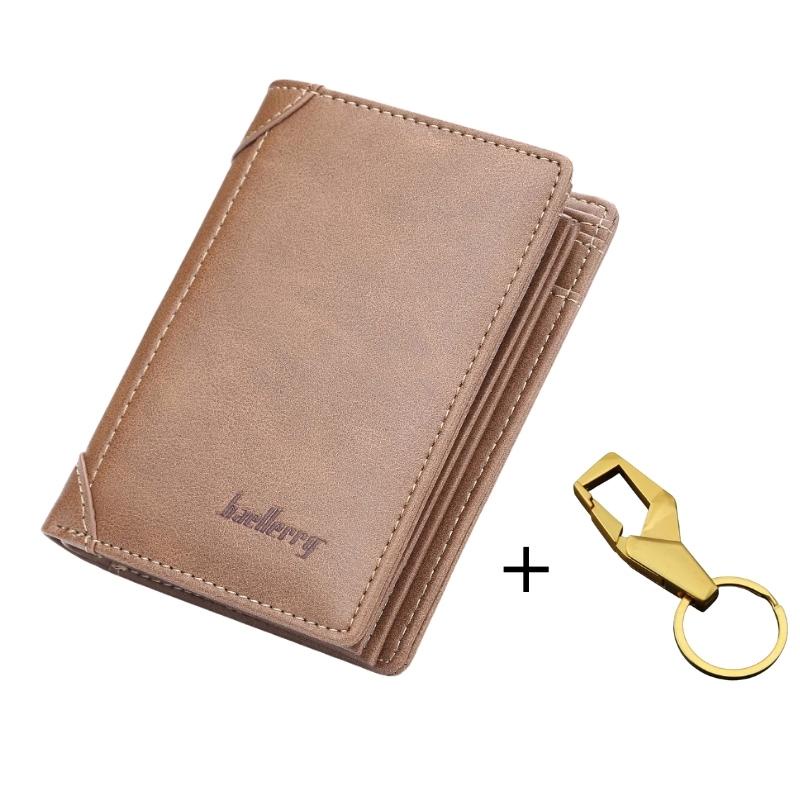Ví da nam đứng bóp nam da bò thật gập đôi BAELLERY nhiều ngăn phụ đựng tiền, thẻ, card cao cấp hàn quốc