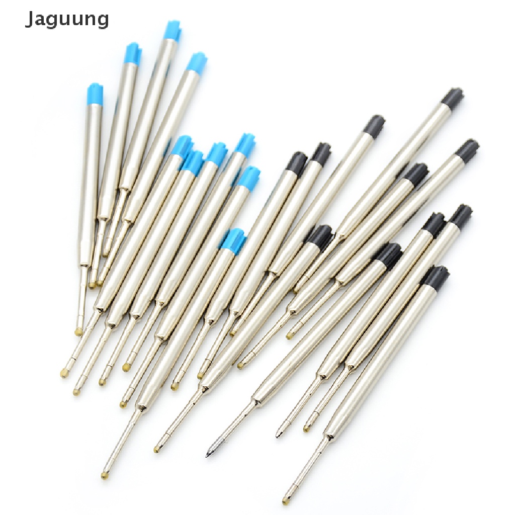 10 ruột bút bi 1.0mm màu xanh dương/đen tiêu chuẩn jagung