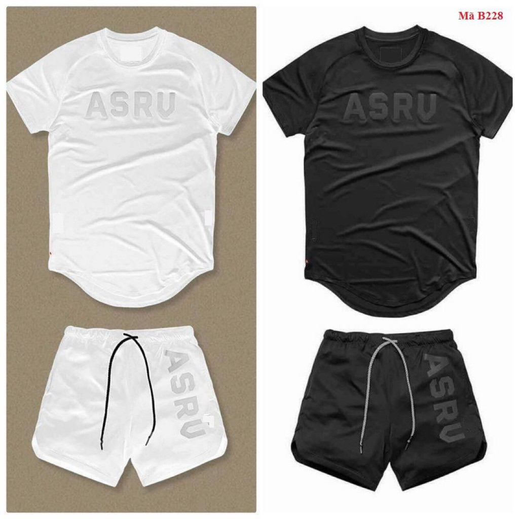 [ Hàng Hot ] Bộ Tập Gym Nam ASRU/ Bộ Thể Thao Nam Thun Lạnh Co Giãn 4 Chiều - B228