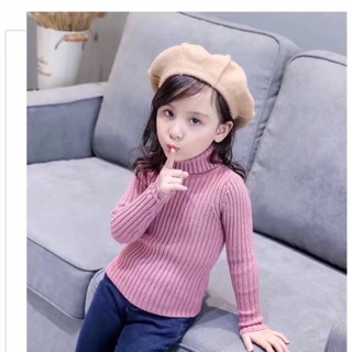 Áo len hồng bé gái