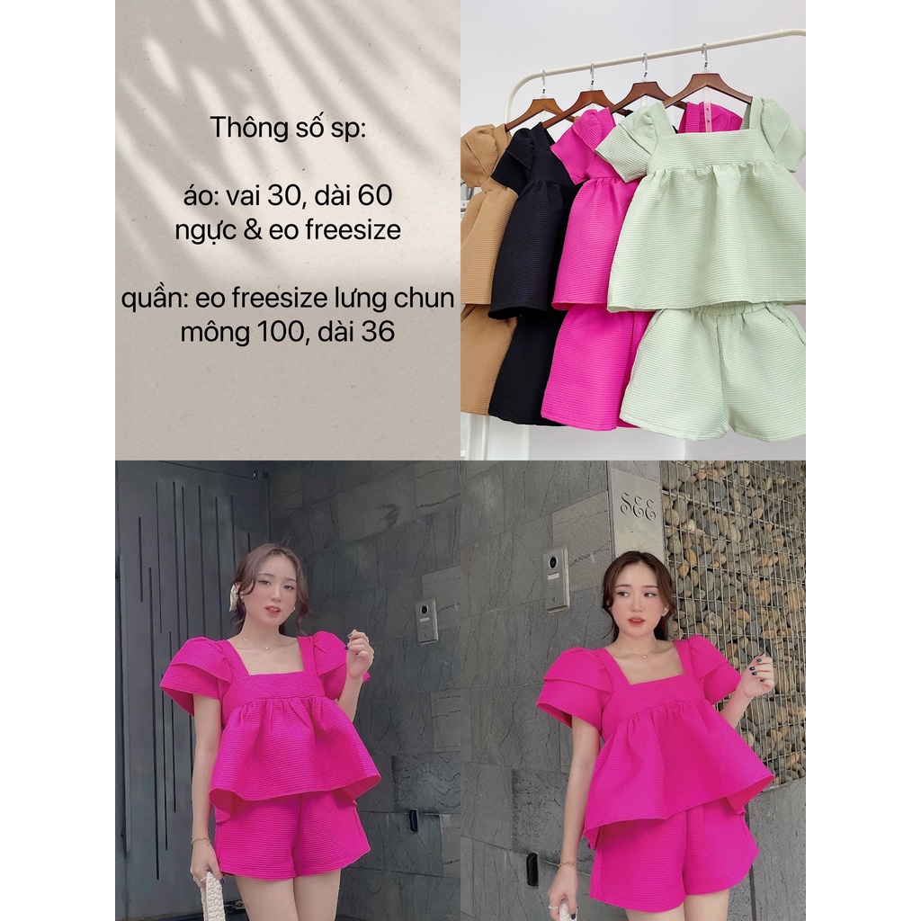 SET ÁO QUẦN XỐP PUPPY PHỒNG SANG CHẢNH - XINE SET