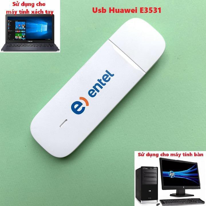 USB DCOM CAO CẤP HỖ TRỢ ĐỔI IP PAKE IP CỰC TỐT USB 3G HUAWEI E3531 21.6Mb - CẮM LÀ CHẠY - dcom e5331 BẮT SÓNG CỰC TỐT