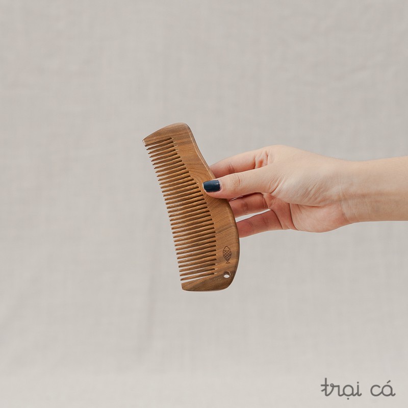 Lược Chải Tóc Gỗ Bách Hương Massage Đầu, Lưu Thông Máu TRẠI CÁ HOME