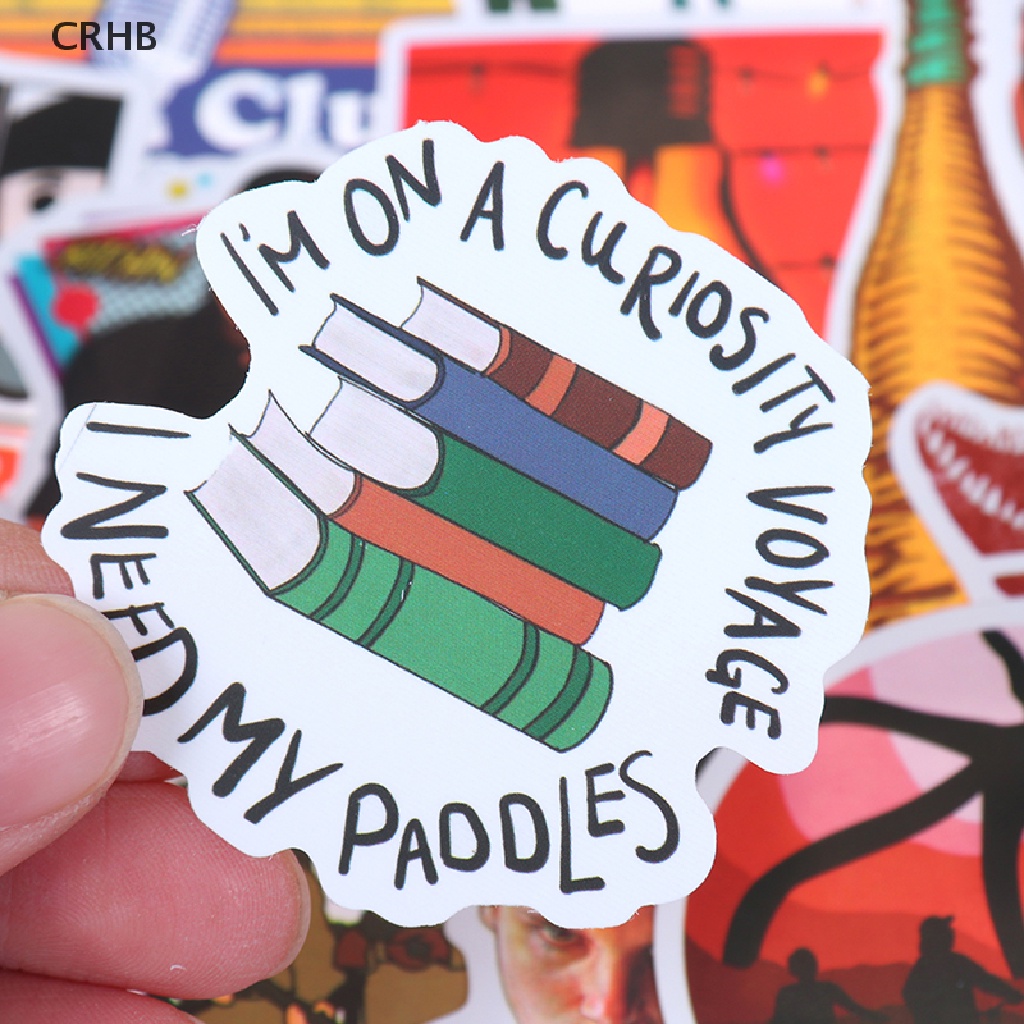 Bộ 50 Sticker Dán Trang Trí Ván Trượt / Laptop / Va Li Hình Stranger Things Mới