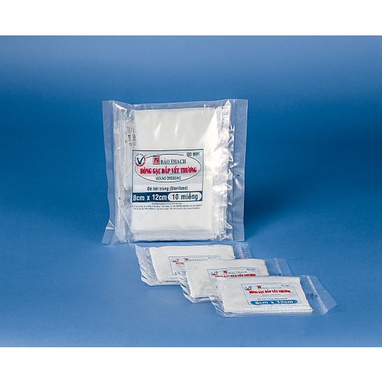 ✅ BÔNG GẠC TIỆT TRÙNG ĐẮP VẾT THƯƠNG BẢO THẠCH  - Thấm hút dịch tiết, máu mủ, chăm sóc vết thương