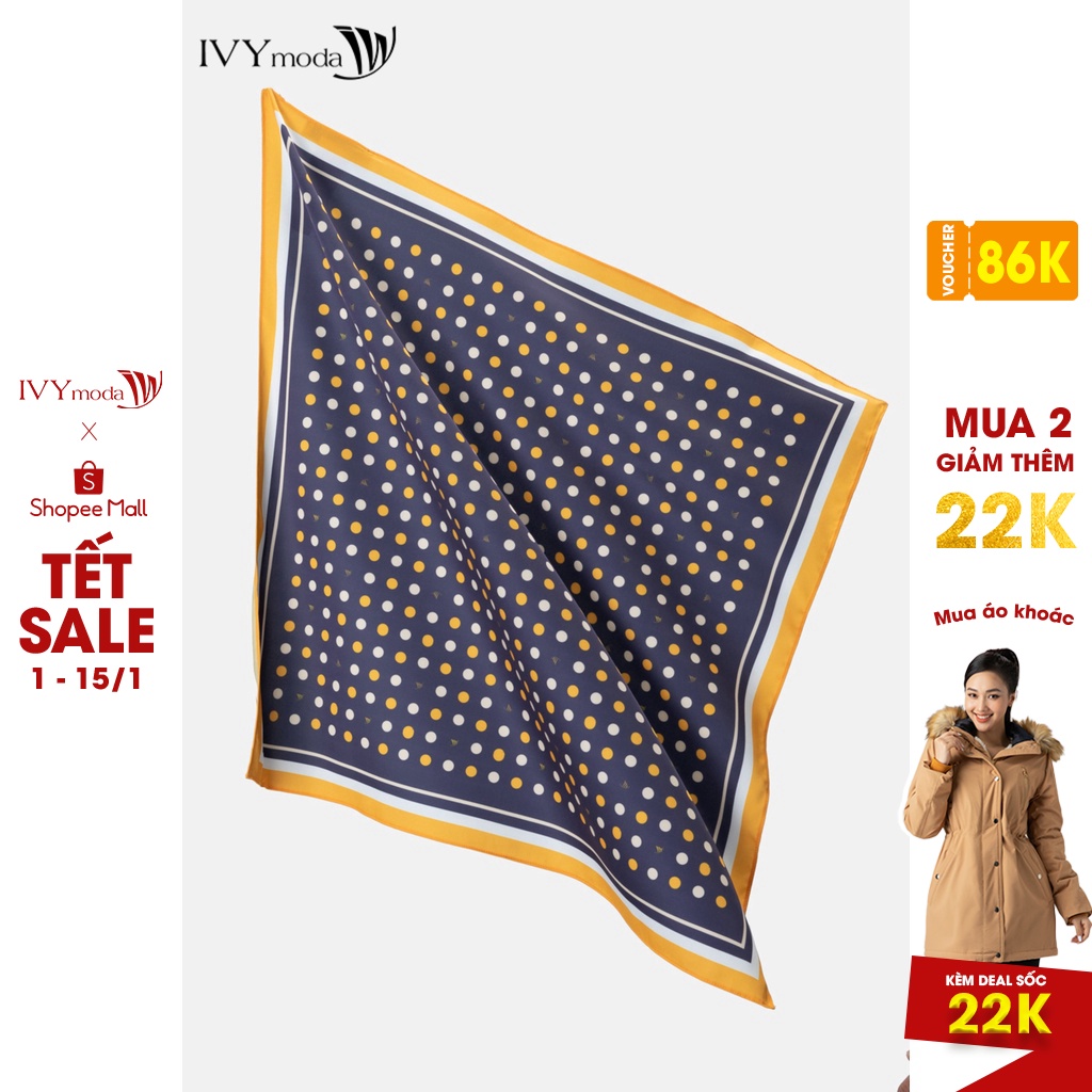 [NHẬP WABRTL5 GIẢM 10% TỐI ĐA 50K ĐH 250K ]Khăn nữ vuông họa tiết chất liệu lụa MS 50A1331