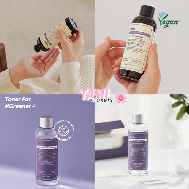 Nước Hoa Hồng Toner Klairs Supple Preparation Unscented / Facial Toner [ Có Mùi / Không Mùi ]