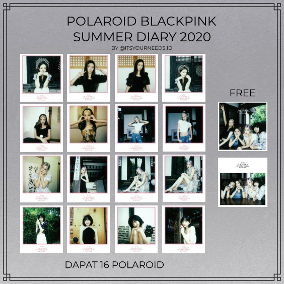 Blackpink SUMMER DIARY 2020 Polaroid
