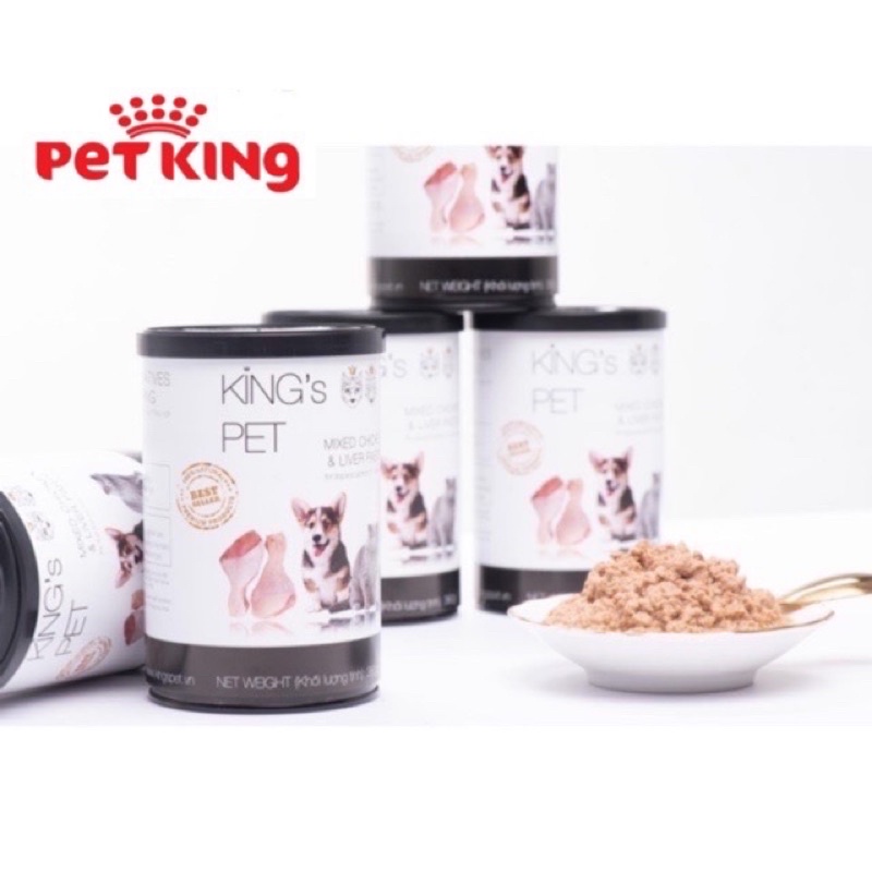 [Mã 253FMCGSALE giảm 8% tối đa 100K đơn 500K] [SIÊU RẺ]6 lon Pate King’s Pet 4 vị Thơm Ngon vạn Chó Mèo MÊ