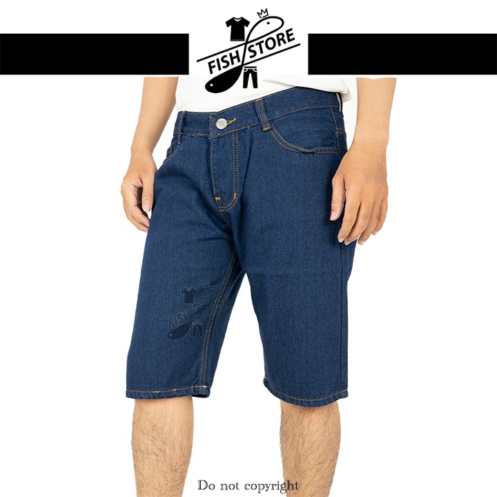 Quần short jean nam chất bò big size ngắn cao cấp kiểu trơn đơn giản FF56L