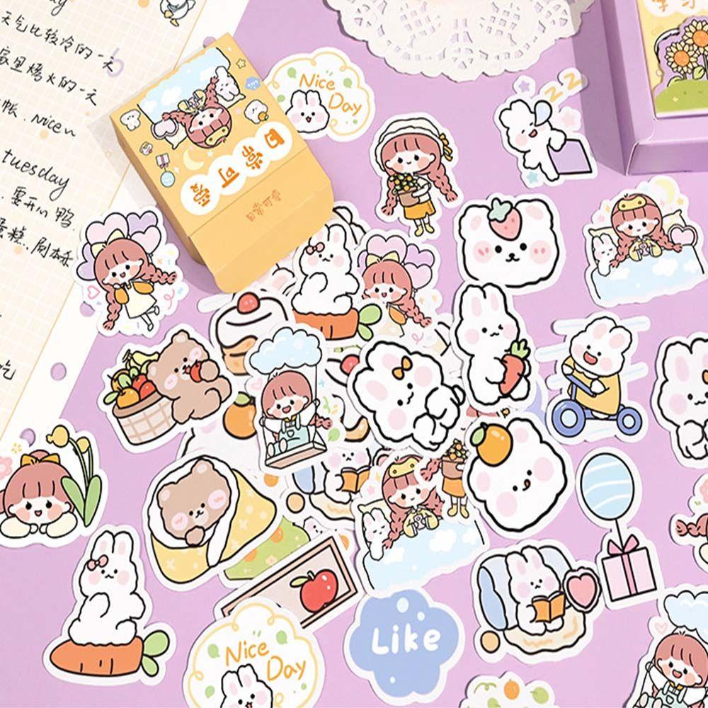 Mmluck Set Sticker Hoạt Hình Dán Trang Trí Sổ Tay DIY Quà Tặng Cho Học Sinh