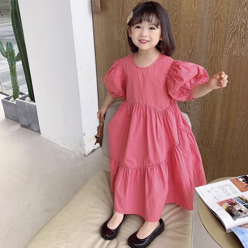 ĐẦM EM BÉ GÁI 🍡FREESHIP 🍡 VÁY TRƠN FORM HÀN QUỐC XINH XẮN CÓ SIZE 12-30kg