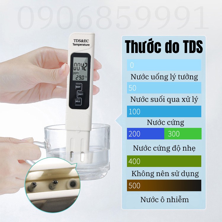 Dụng cụ do,bút do chỉ số nước sạch TDC và EC