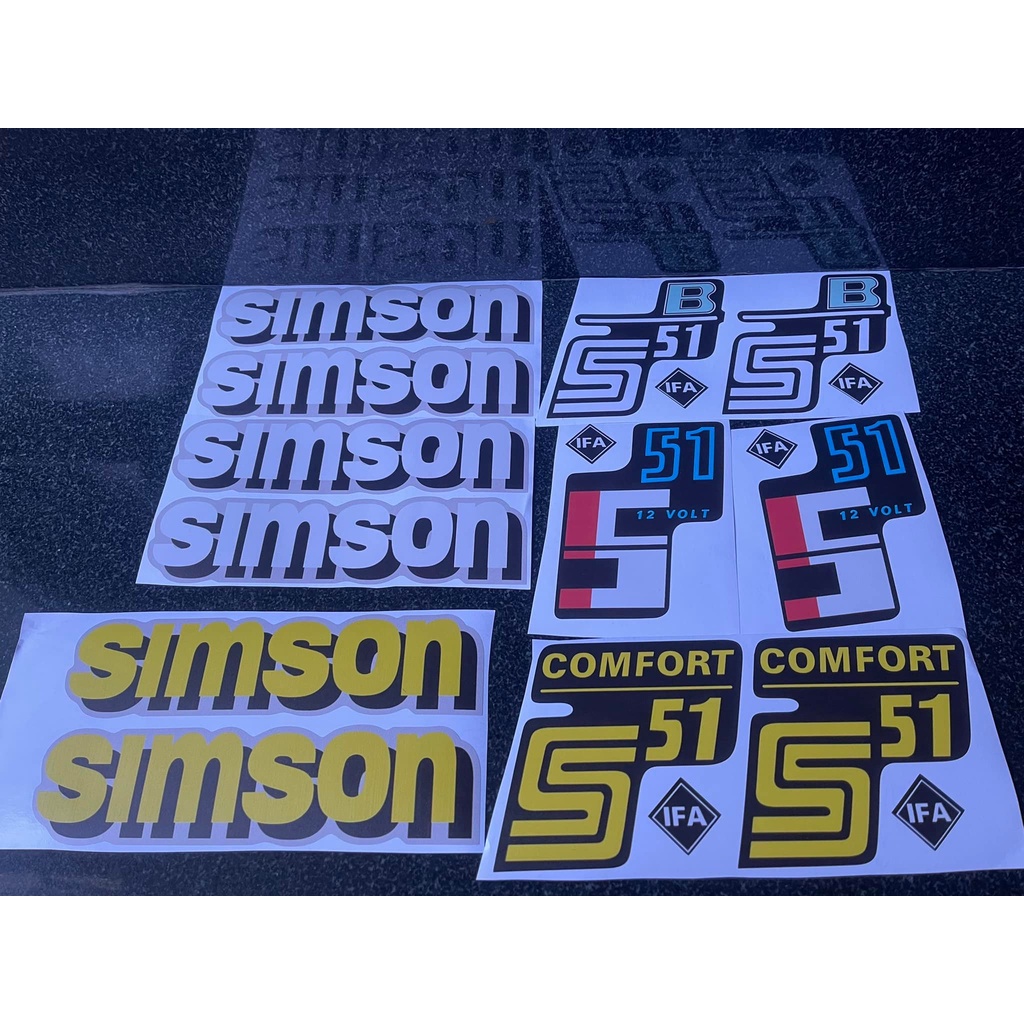 Hình dán tem xe logo cho SIMSON S50 S51