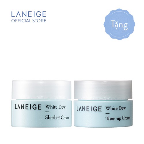 [HB GIFT] Combo dưỡng trắng da Laneige White Dew Tone-up Cream 10ml & Sherbet Cream 10ml | BigBuy360 - bigbuy360.vn