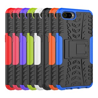 For oppo realme c2 / realmec2 a1k case tpu + pc dual case back cover hard silicone armor case cover