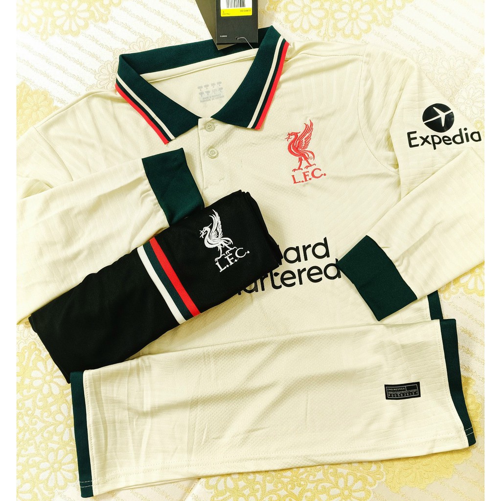 Áo Bóng Đá CLB Liverpool 2022 - Mẫu Dài Tay - Chất Polyeste - Hàng Thái Lan-Chuẩn Thi Đấu Quốc Tế - FULL LOGO