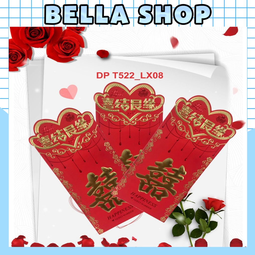 BAO LÌ XÌ CƯỚI ĐẸP HOẠ TIẾT DỄ THƯƠNG SANG TRỌNG Mẫu Hot 2022 - Bella Shop