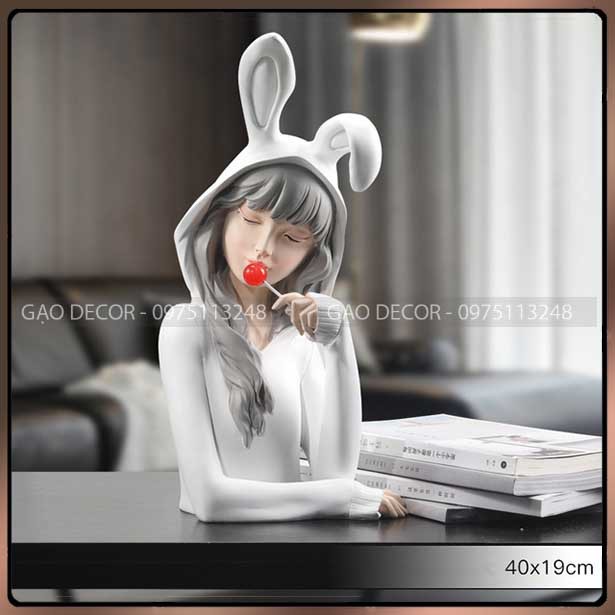 [GẠO DECOR] - Decor Lollipop Girl - Hàng Composite cao cấp