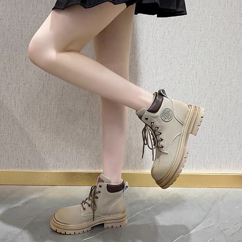 Giày Boots Cao Cổ Nữ, Bốt CANVAS phong cách hiện đại, mẫu mới 2022 - Giày đi phượt, leo núi - PinkOri